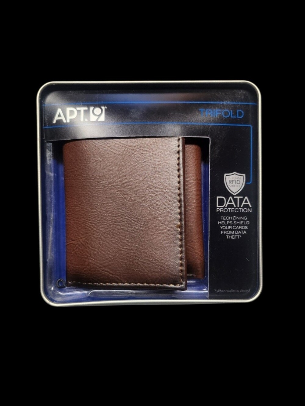 Apt. 9 Men's Brown Data Protection Trifold Wallet